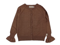 Creamie cardigan pointelle cocoa brown